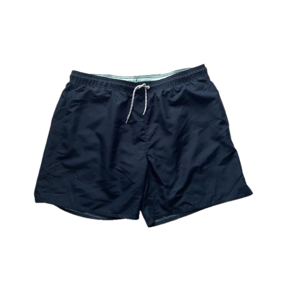 St. John's Bay Men's Swim Trunks Navy Blue Drawstring Pocket Short Size XXL